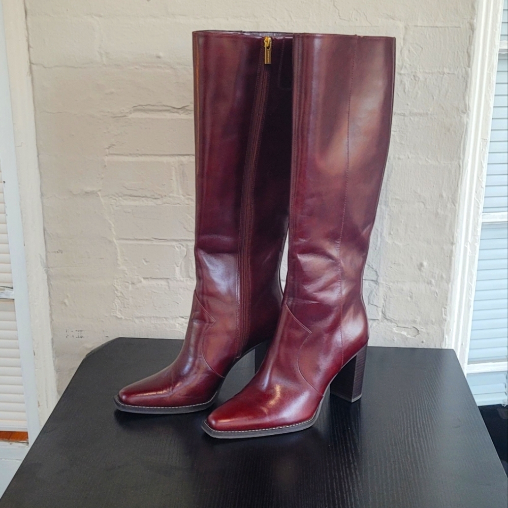 Knee-high Leather Boots 9.5, Vince Camuto